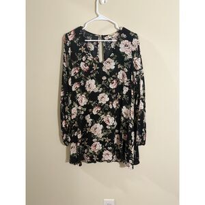 Show Me your MuMu long sleeve floral mini dress